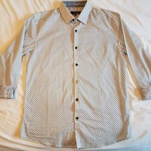 Coastal long sleeve patterned dress shirt